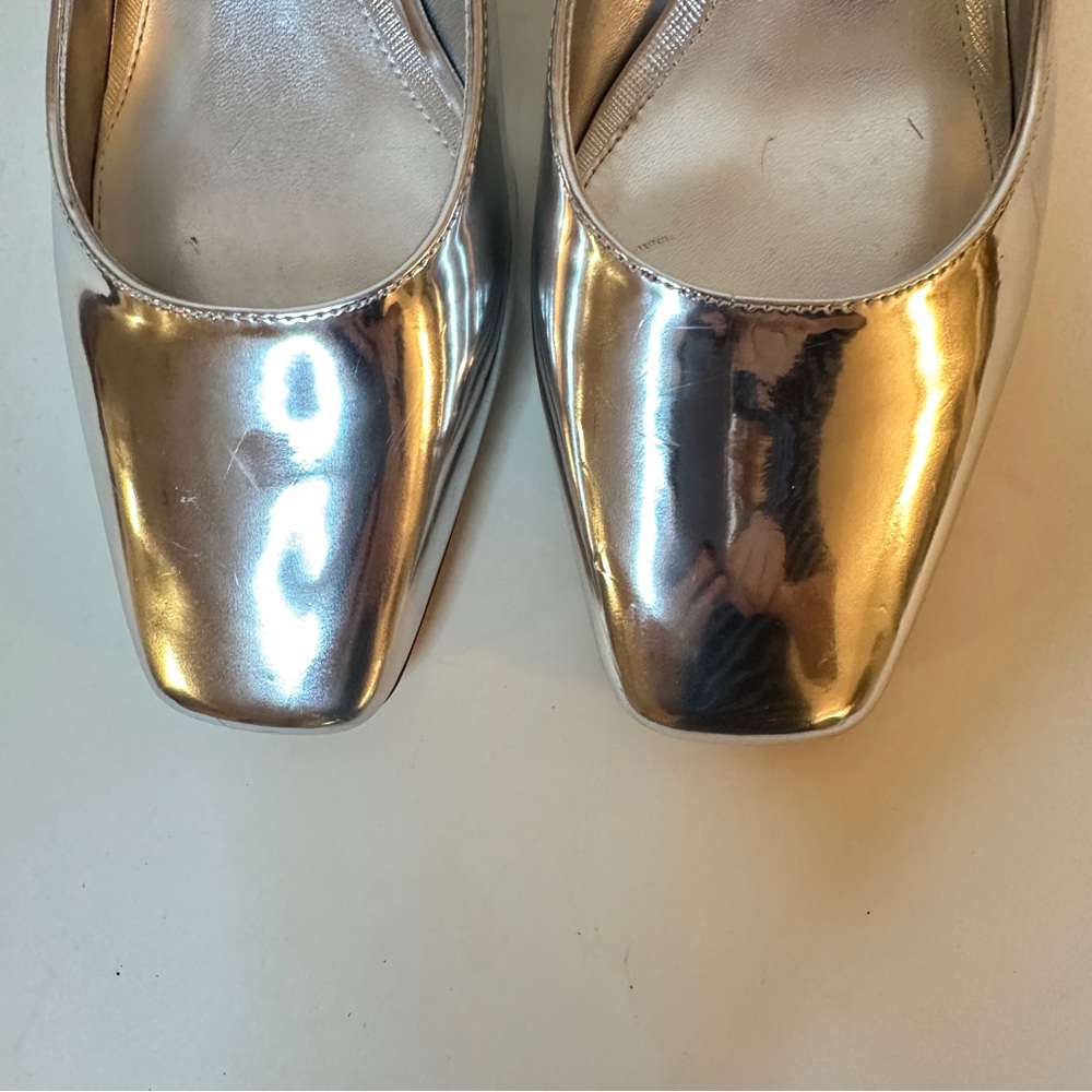 Sam Edelman Terra Silver Block Heel Womens Slingbacks, Sz 9 Great condition - Picture 4 of 15